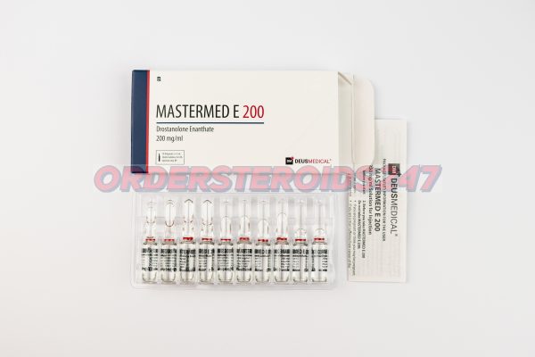 MASTERMED E 200 (Drostanolone Enanthate) by Deus Medical is an injectable anabolic steroid used for lowering cholesterol and treating certain cancers