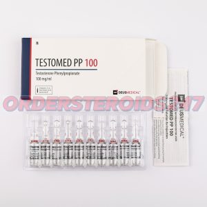 Vial of TESTOMED PP 100 (Testosterone Phenylpropionate 100mg/ml) by Deus Medical