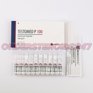 TESTOMED P 100 (Testosterone Propionate) by Deus Medical is used for hormone replacement therapy in men with hypogonadism, delayed puberty, or growth issues