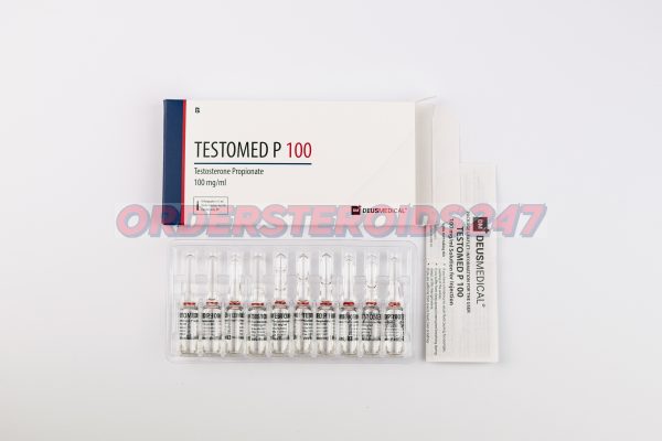 TESTOMED P 100 (Testosterone Propionate) by Deus Medical is used for hormone replacement therapy in men with hypogonadism, delayed puberty, or growth issues