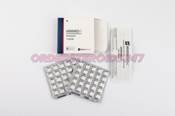 ARIMIMED 1 (Anastrozole) by Deus Medical, an aromatase inhibitor containing 1 mg per tablet, used to treat breast cancer and reduce estrogen levels in women